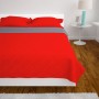 131556  Double-sided Quilted Bedspread Red and Grey 220x240 cm