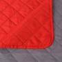 131556  Double-sided Quilted Bedspread Red and Grey 220x240 cm