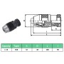  Greito atleidimo grąžto griebtuvas, MT2-B18 su 16mm suspaudimu