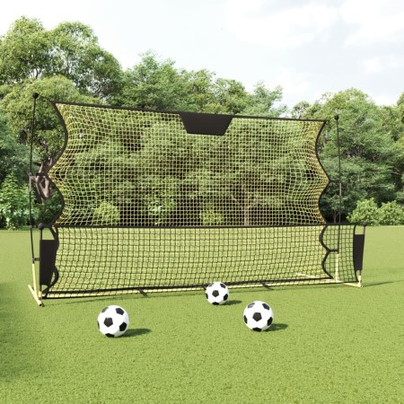  Futbolo tinklas, juodas/geltonas, 183x85x120cm, poliesteris