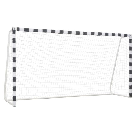  Futbolo vartai, juodos ir baltos sp., 300x160x90 cm, metalas