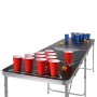 HI Sulankstomas Beer Pong žaidimo stalas, juodas, regul. aukščio