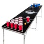 HI Sulankstomas Beer Pong žaidimo stalas, juodas, regul. aukščio