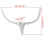 242337 Wall Mounted Aluminium Bull's Head Decoration Silver 96 cm