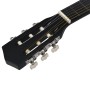  Klasikinės gitaros rinkinys, 12 dalių, juodas, 38", 6 stygos