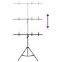  Stovas fonui, juodos spalvos, 91x60x(70–200)cm, T formos