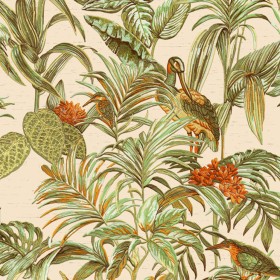 DUTCH WALLCOVERINGS Tapetai Bird-of-Paradise, žalios spalvos