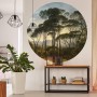 WallArt Tapetai Umbrella Pines in Italy, 142,5cm, apskriti