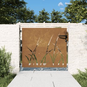  Sodo vartai, 85x100cm, corten plienas, žolės dizaino