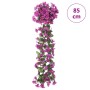  Kalėdinės gėlių girliandos, 3vnt., šviesiai violetinės, 85cm