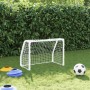  Futbolo vartai su kamuoliu, 2vnt., balti, 64x35x48cm, metalas