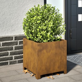  Sodo lovelis, 40x40x40cm, corten plienas