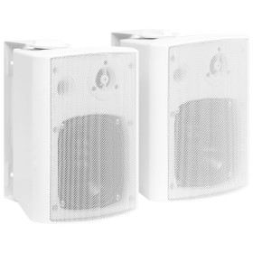  Prie sienos montuojami stereo garsiakalbiai, 2vnt., balti, 100W