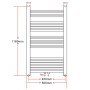 Radiatorius/rankšluosčių džiovykla vonios kambariui, 500x1160mm