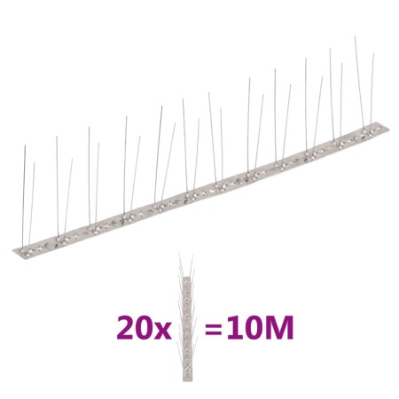  Smaigų rinkinys nuo paukščių/balandžių, 20vnt., 2 eilės, 10m